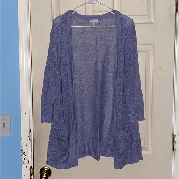 J. Jill Sweaters - BUY 2, GET 1 FREE J Jill Love Linen PurpleCardigan